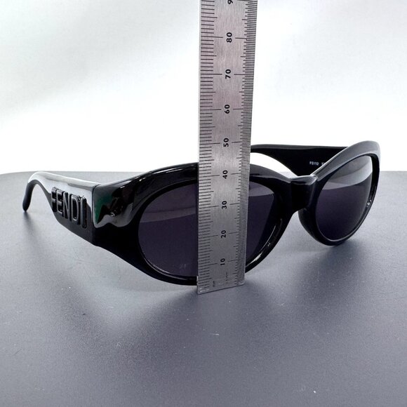 Vintage FENDI Oval Sunglasses, Black fs152 - Picture 11 of 13